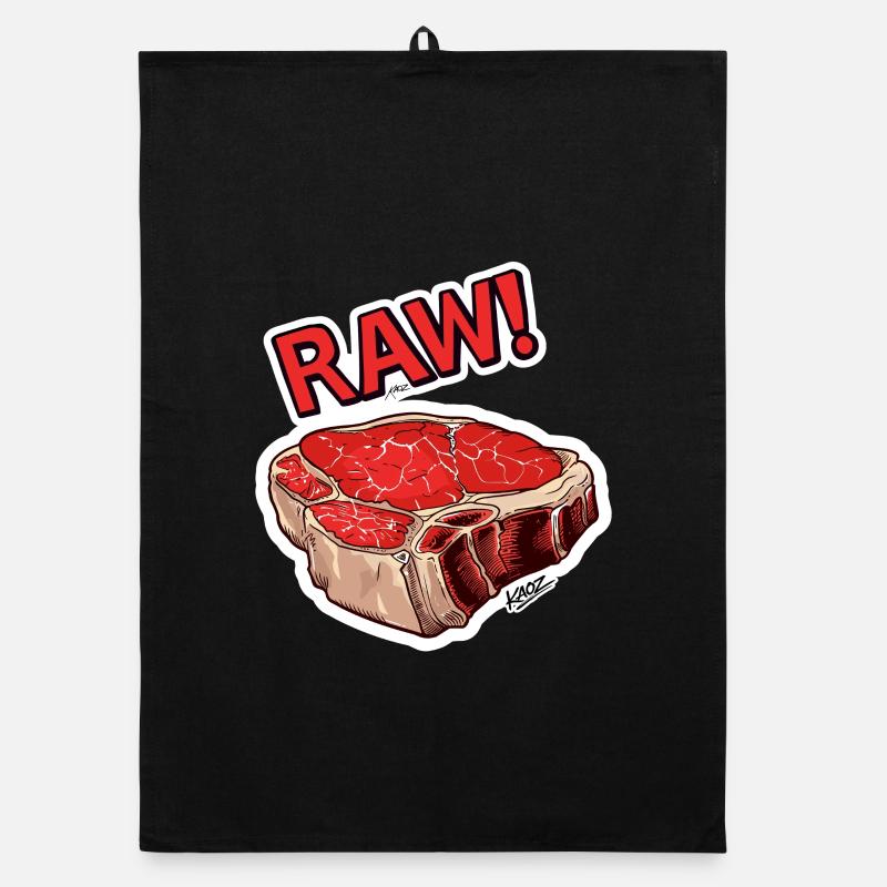 Dessin animé Steak Torchon bio