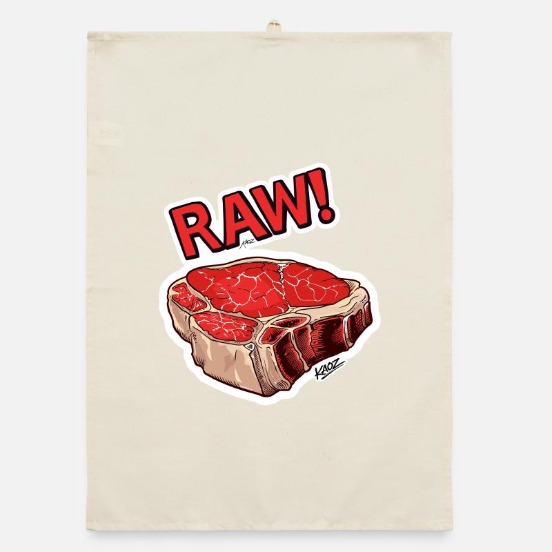 Dessin animé Steak Torchon bio