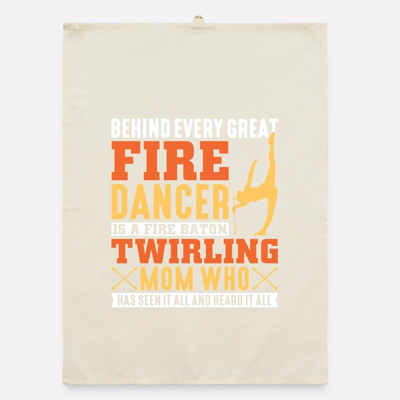 Dancing Vortex Dance School Fire Stick Dancer Organic dish towel