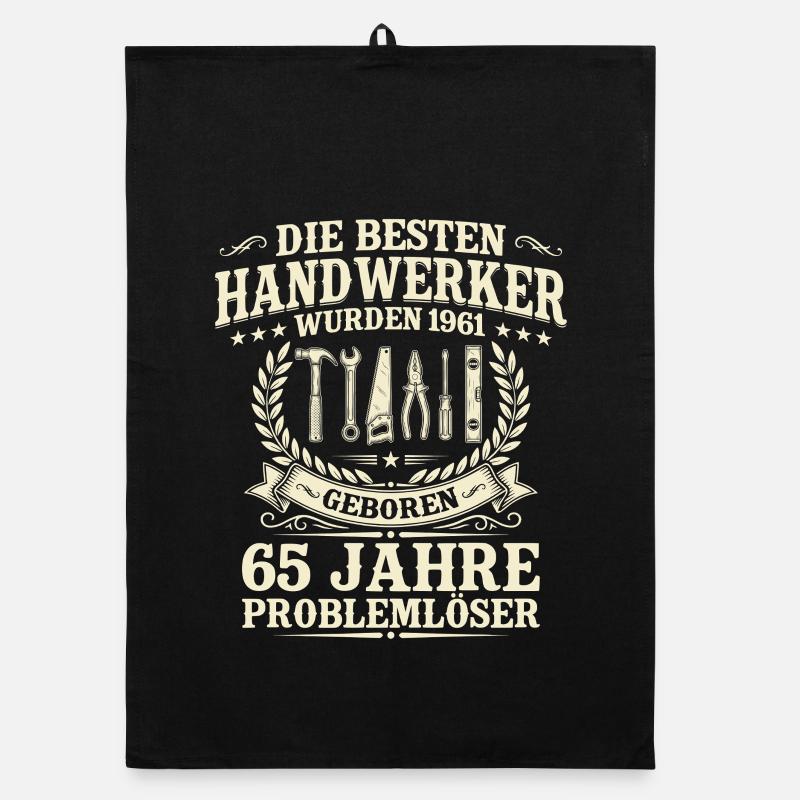 Bester Handwerker seit 1961 – 65. Geburtstag Organic Geschirrtuch