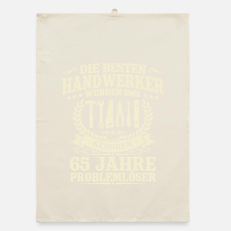 Bester Handwerker seit 1961 – 65. Geburtstag Organic Geschirrtuch