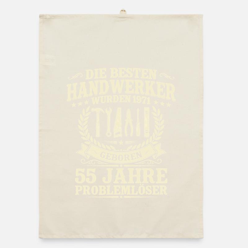 Bester Handwerker seit 1971 – 55. Geburtstag Organic Geschirrtuch