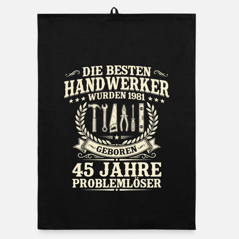 Bester Handwerker seit 1981 – 45. Geburtstag Organic Geschirrtuch