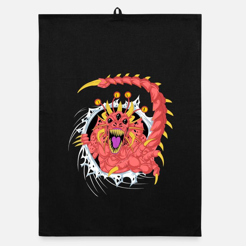 Alien Monster 3D Shirt Organic dish towel