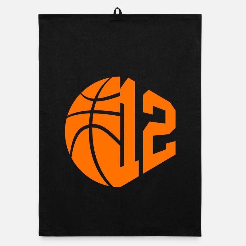 NUMÉRO 12 : 12E ANNIVERSAIRE DE BASKET-BALL Torchon bio