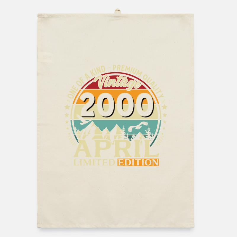 26th Birthday Gift Husband Original April 2000 Organic dish towel