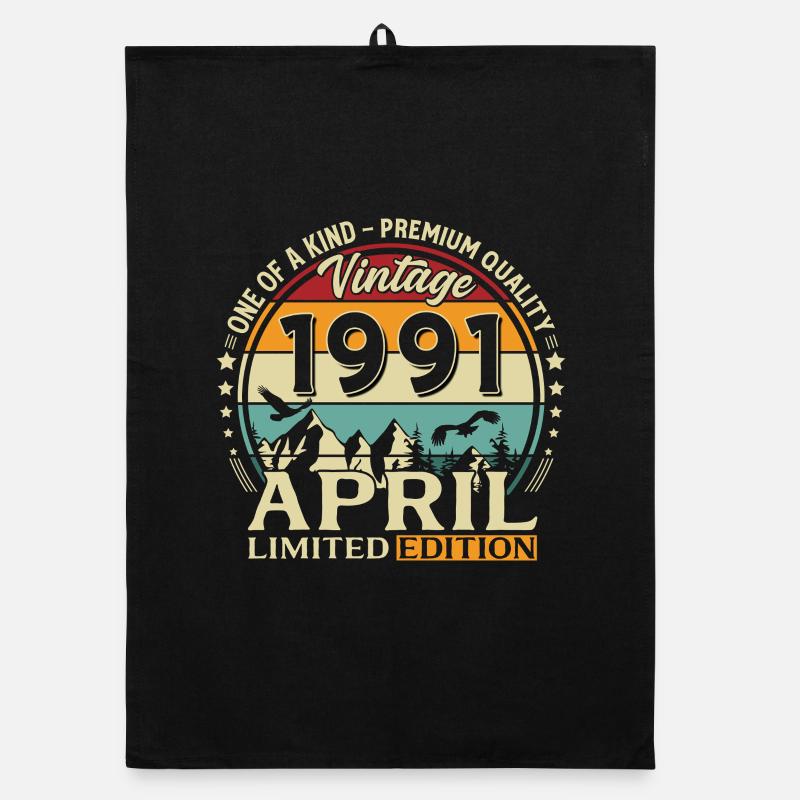 35. Geburtstag Geschenk Mann Original April 1991 Organic Geschirrtuch