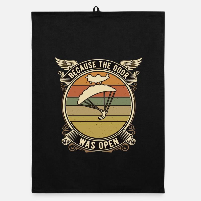 Fallschirmspringer Spruch Paragliding Retro Organic Geschirrtuch