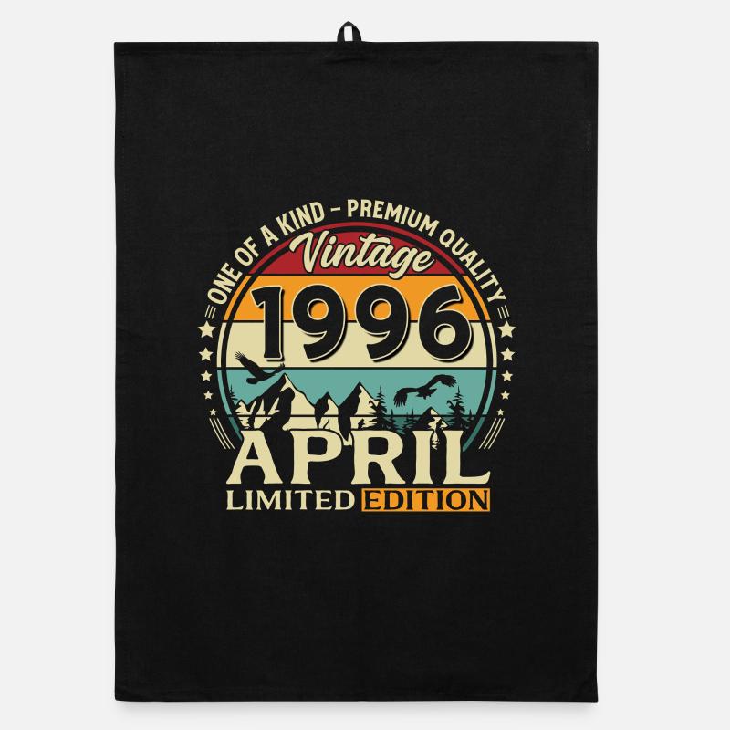 30th Birthday Gift Husband Original April 1996 Organic dish towel
