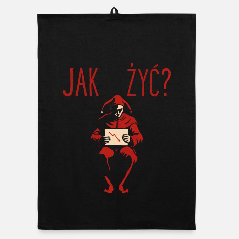 Jak Żyć Polish Meme Existential Jester Organic dish towel