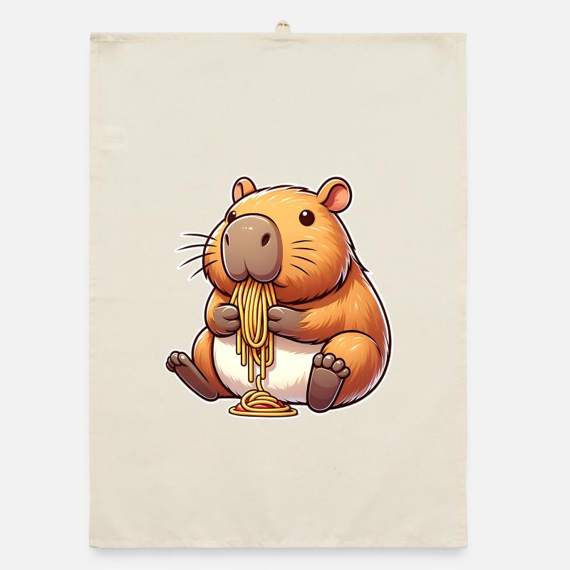 Capybara Pasta Organic Geschirrtuch