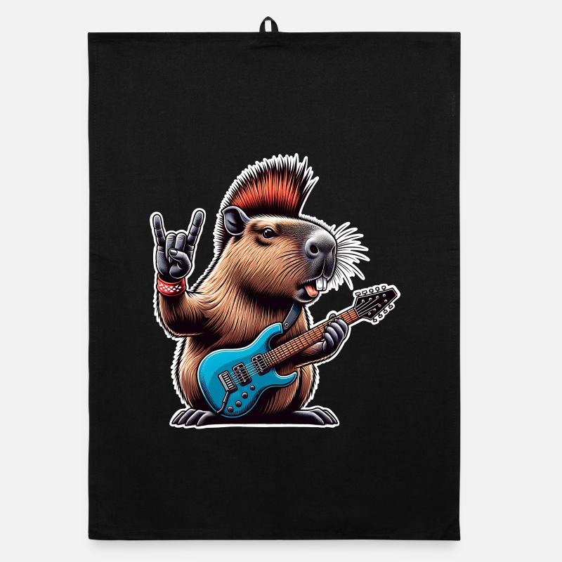 E Gitarre Gitarrist Rock N Roll Organic Geschirrtuch