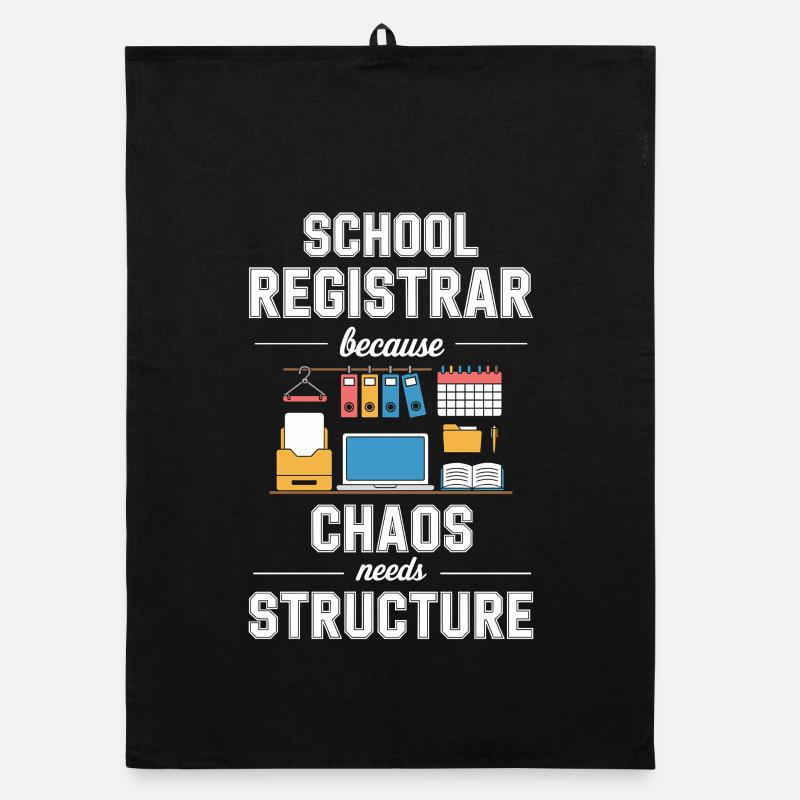 Registraire scolaire parce que le chaos a besoin de structure Torchon bio