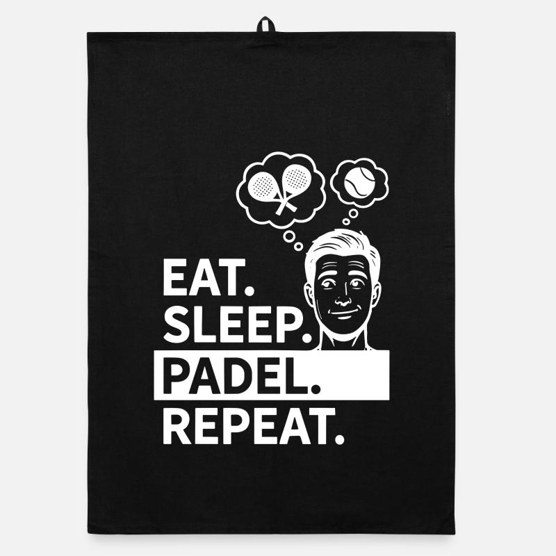Déclaration d’athlète récurrent Eat Sleep Padel Torchon bio