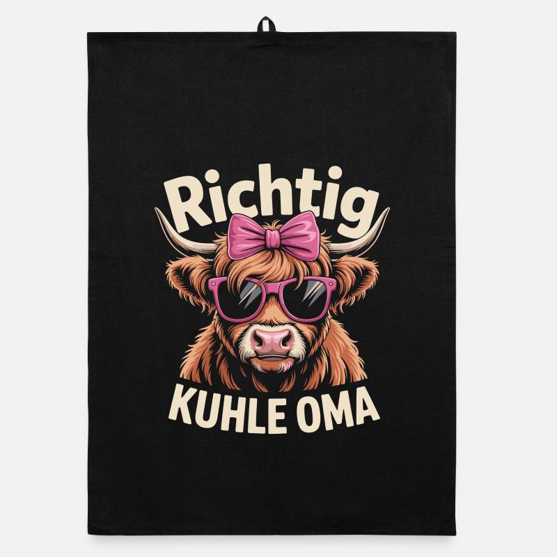 Muttertag Richtig Kuhle Oma - Beste Großmutter Organic Geschirrtuch