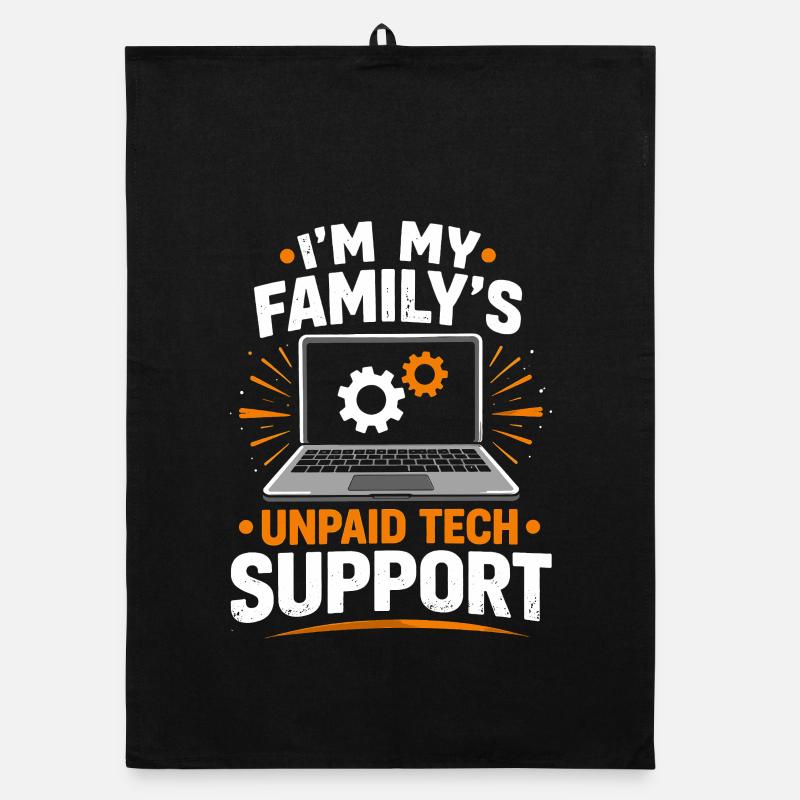 Family Tech Support Unpaid Organic dish towel