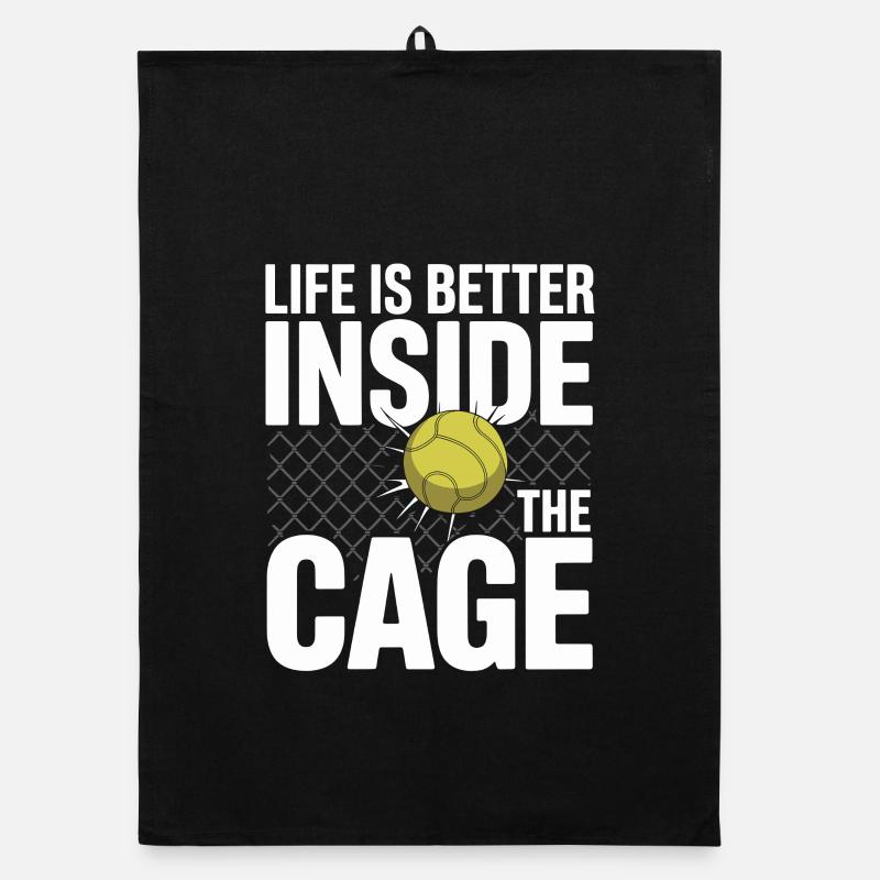 Padel Spieler Life Is Better Inside The Cage Padel Organic Geschirrtuch