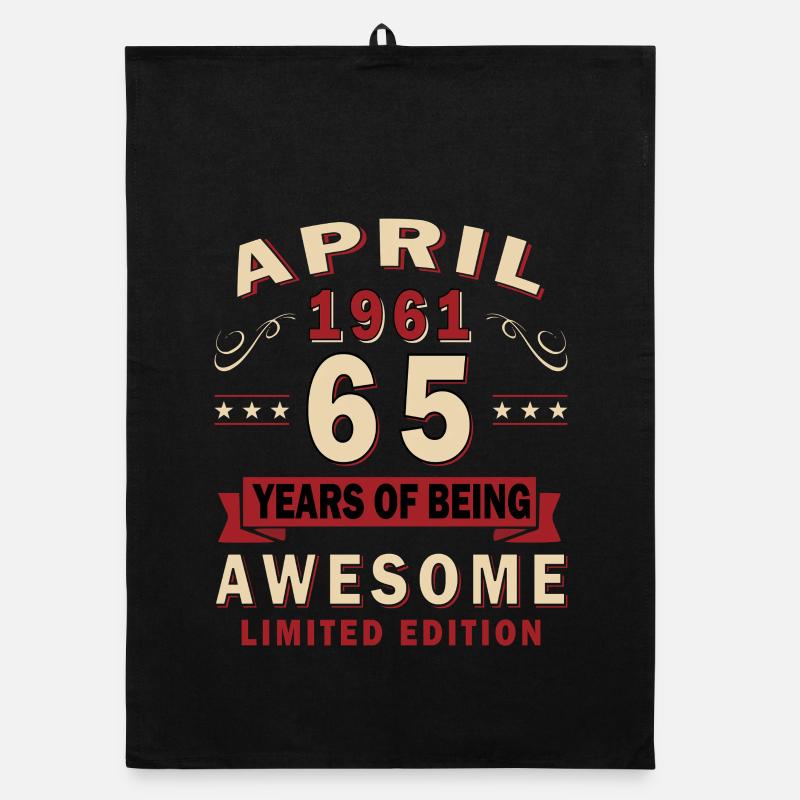 65. Geburtstag Geschenk Mann Oldtimer April 1961 Organic Geschirrtuch