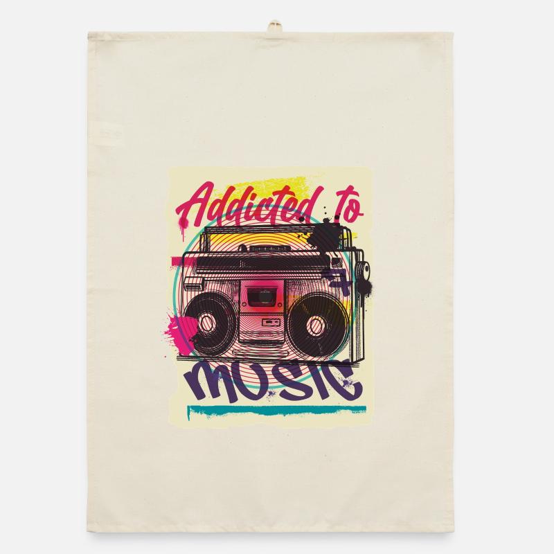 Graffiti Music Organic dish towel