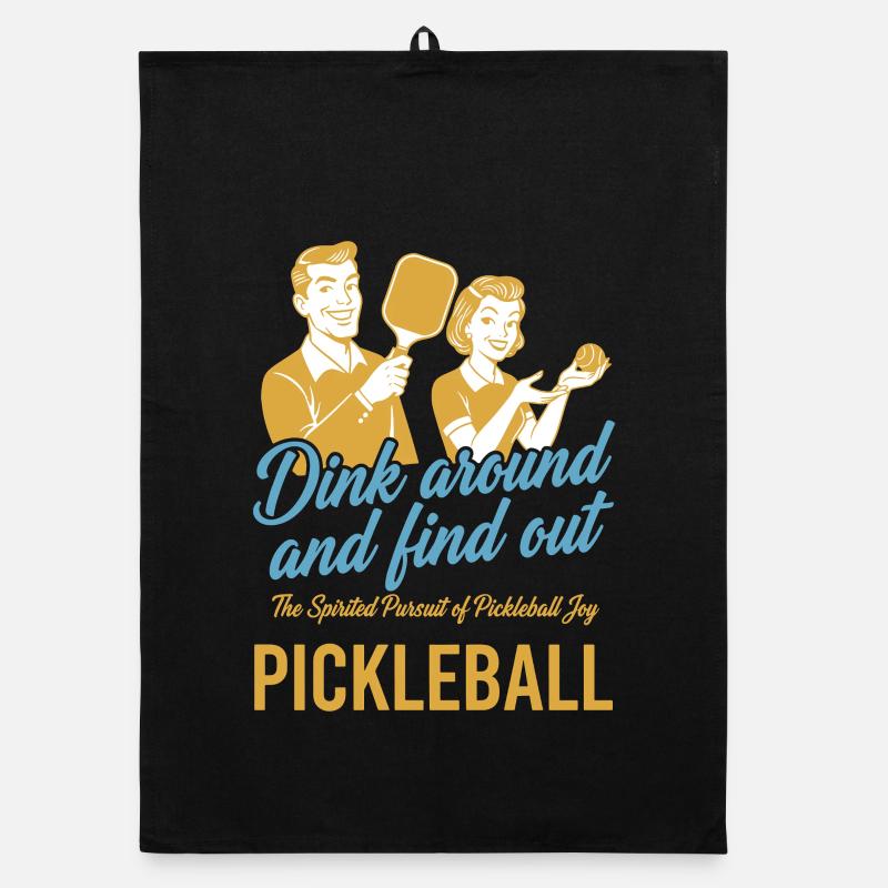 Pickleball S’amuse et découvre l’Amour Drôle Torchon bio