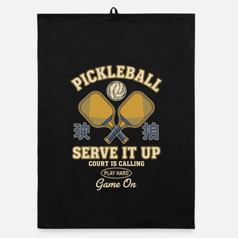Pickleball Serve It Up Funny Player Game On Organic dish towel