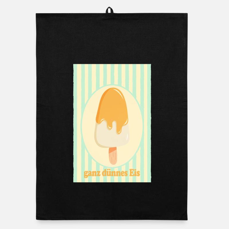 Ganz dünnes Eis Retro Sommer Eis Design Organic Geschirrtuch