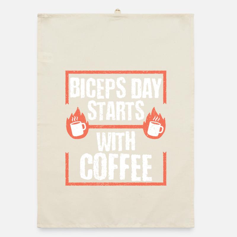 Biceps Bicep Training Bodybuilder Gym Organic dish towel