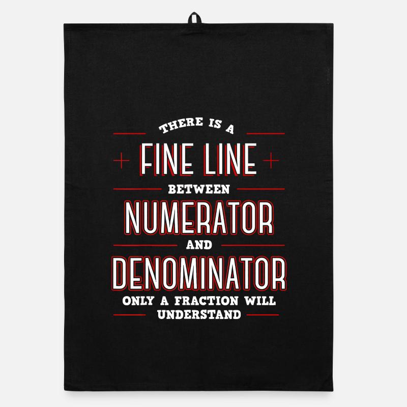 Fine Line Between Numerator Denominator Organic dish towel
