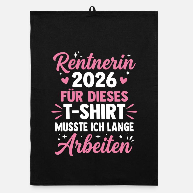 Rentnerin 2026 T‑Shirt Jubel Organic Geschirrtuch
