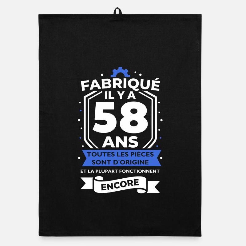 Fabriqué il y a 58 ans Torchon bio
