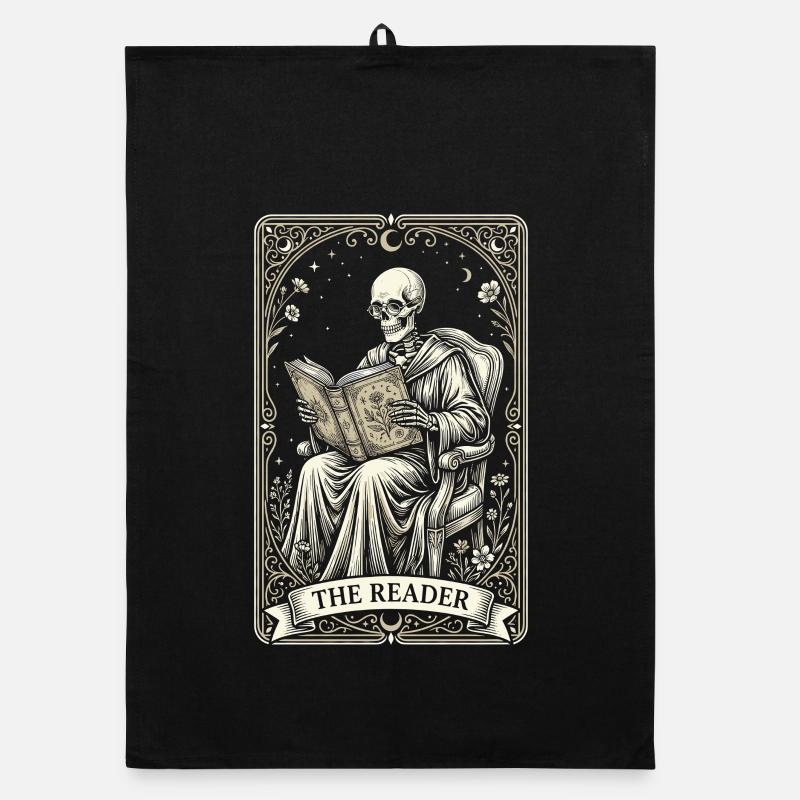 Gothic Skeleton Reader Vintage Floral Torchon bio