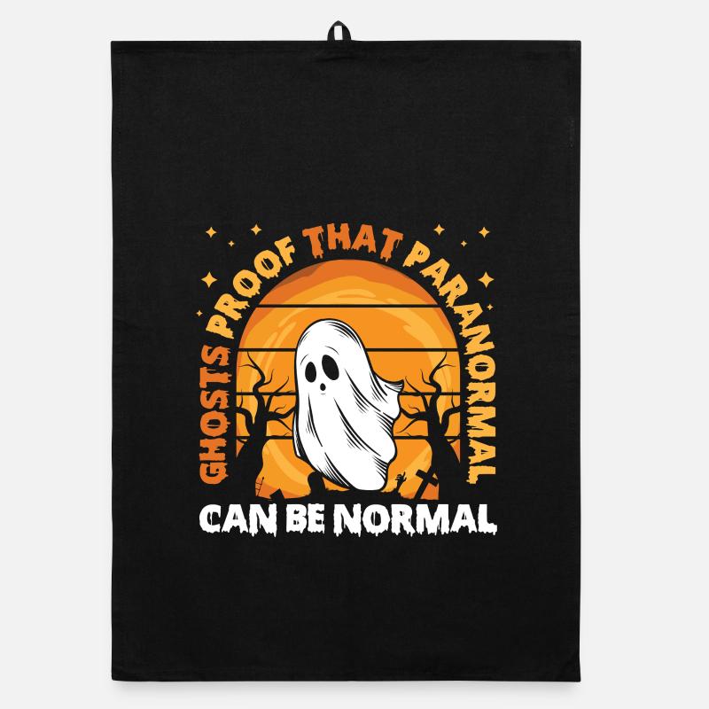 Geisterjäger Halloween Englisch Spruch Organic Geschirrtuch