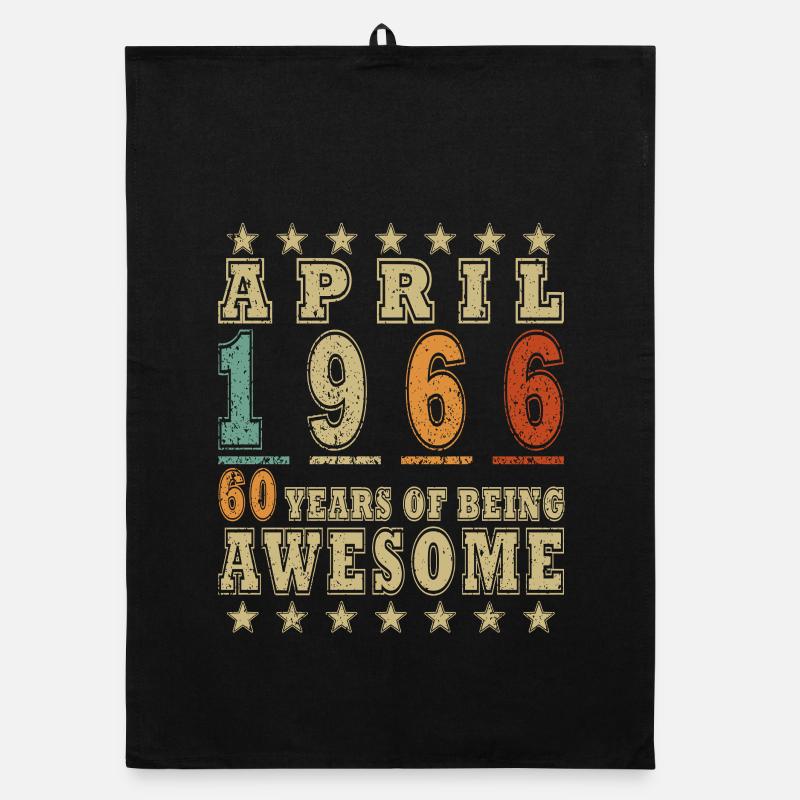 60. Geburtstag Geschenk Mann Oldtimer April 1966 Organic Geschirrtuch