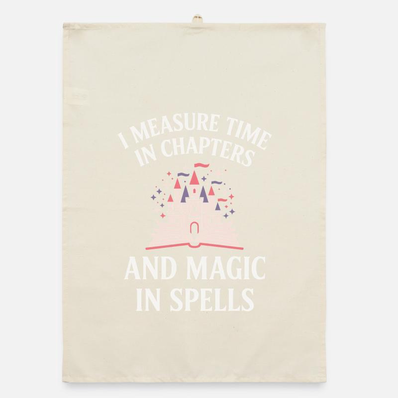 Magic Spells Fairytale Castle Bookworm Magic Organic dish towel