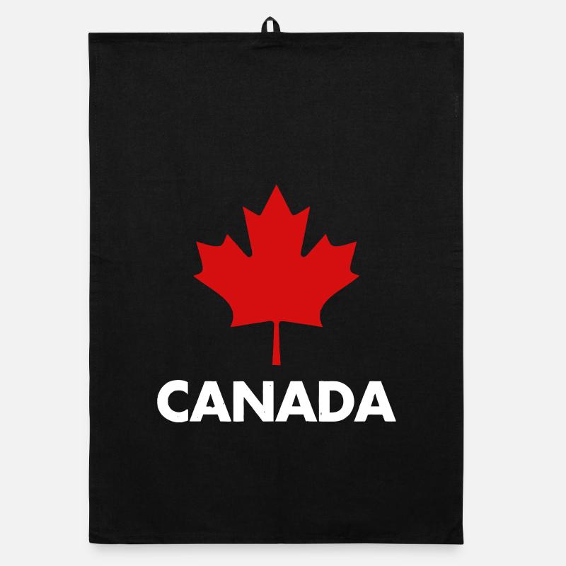 Red Maple Leaf Canada Emblem Tee Organic dish towel