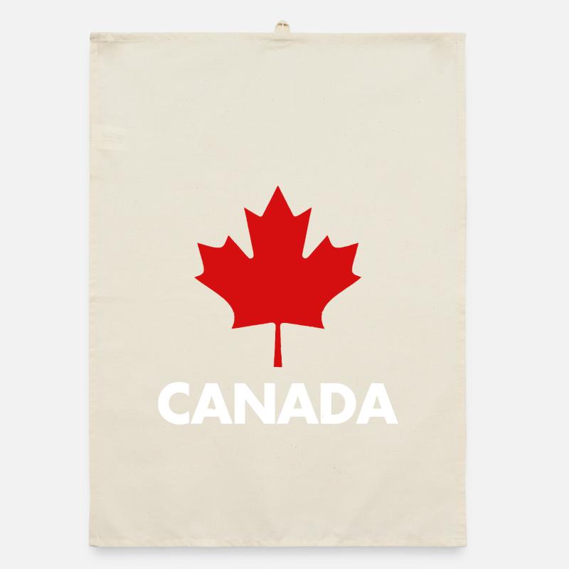 Red Maple Leaf Canada Emblem Tee Organic Geschirrtuch