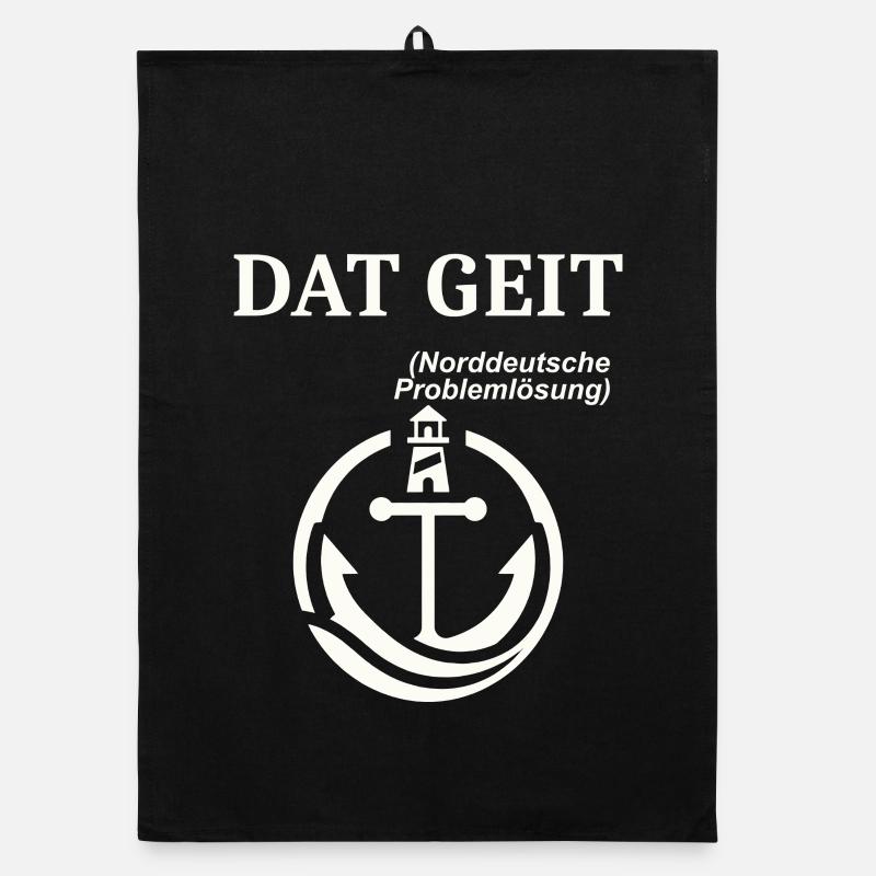 DAT GEIT Norddeutscher Humor Spruch lustig Organic Geschirrtuch