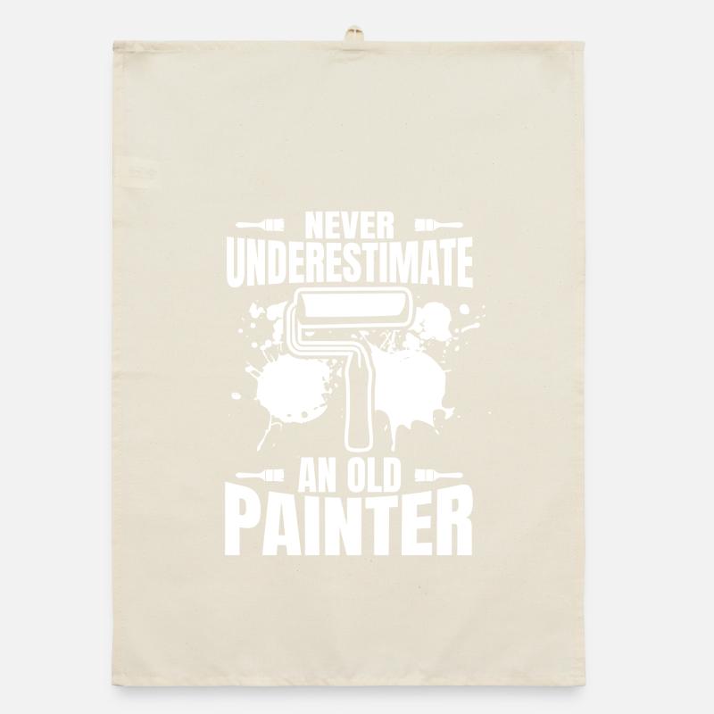 Never underestimate an old painter Organic dish towel
