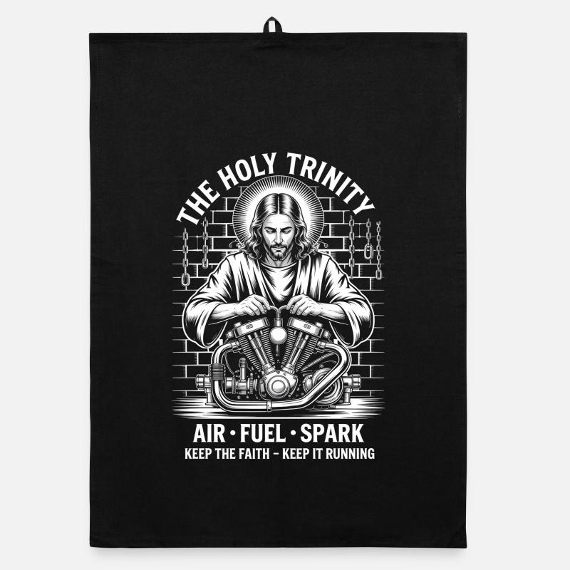 Holy Trinity Engine Mechanic Organic dish towel
