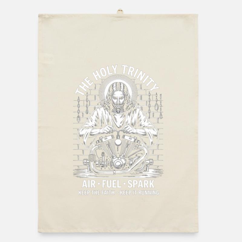 Holy Trinity Engine Mechanic Organic dish towel