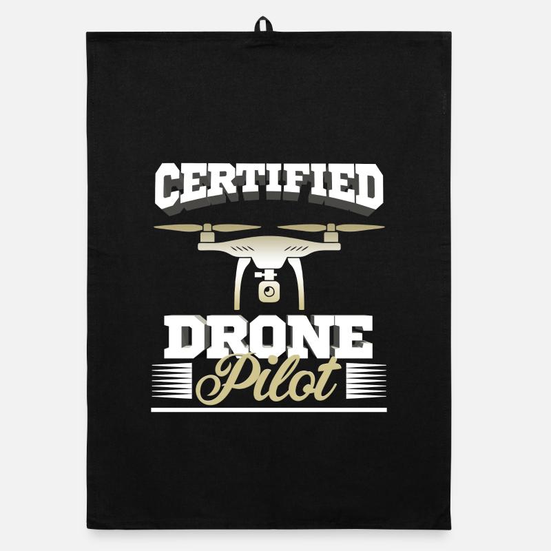 Certified Drone Pilot Professional Operator Design Organic dish towel