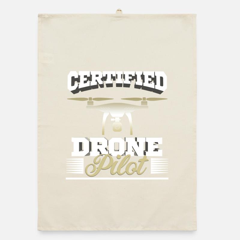 Certified Drone Pilot Professional Operator Design Organic dish towel
