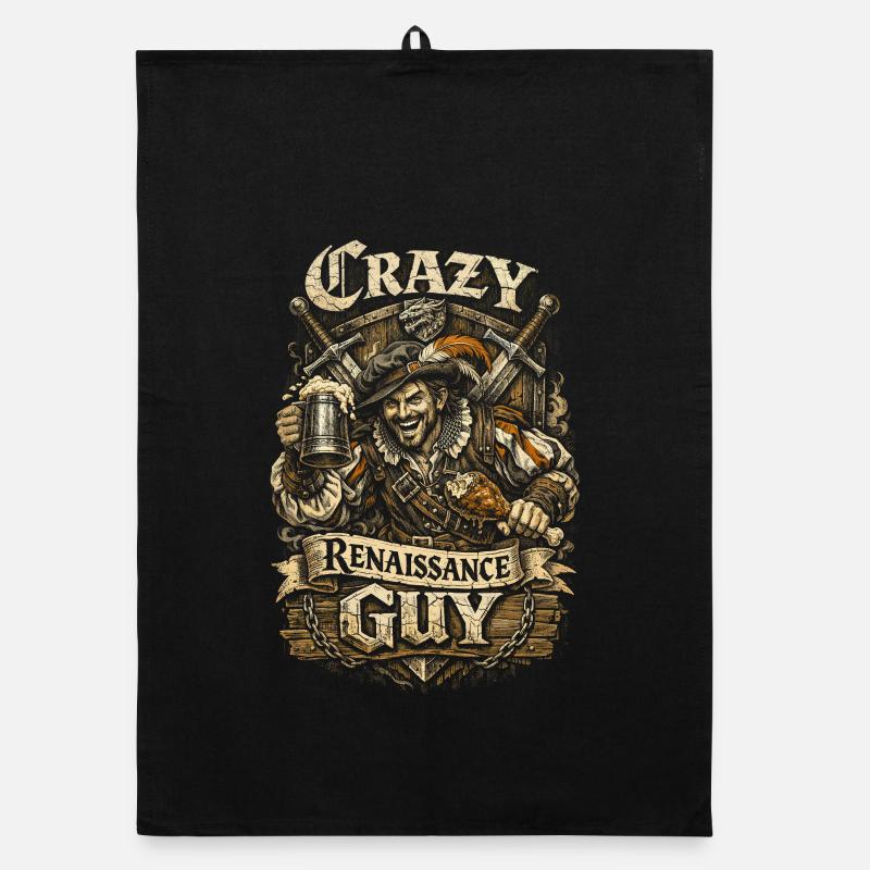 Mittelalterfest Crazy Renaissance Guy Organic Geschirrtuch