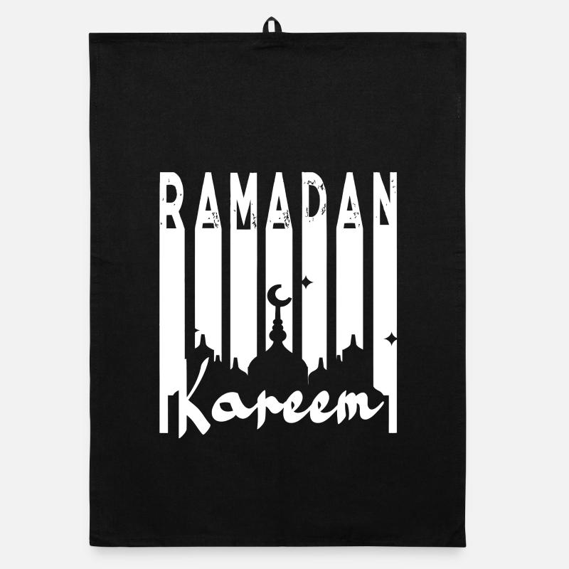 Ramadan-Kareem-Moschee-Silhouette Organic Geschirrtuch
