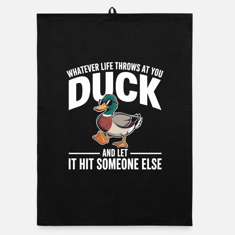 Duck Spruch: Lass es andere treffen Organic Geschirrtuch