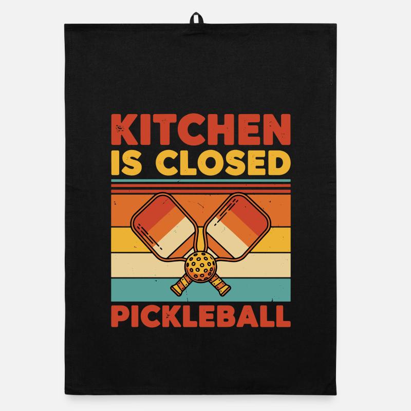 Pickleball Kitchen Is Closed Funny Player Organic dish towel