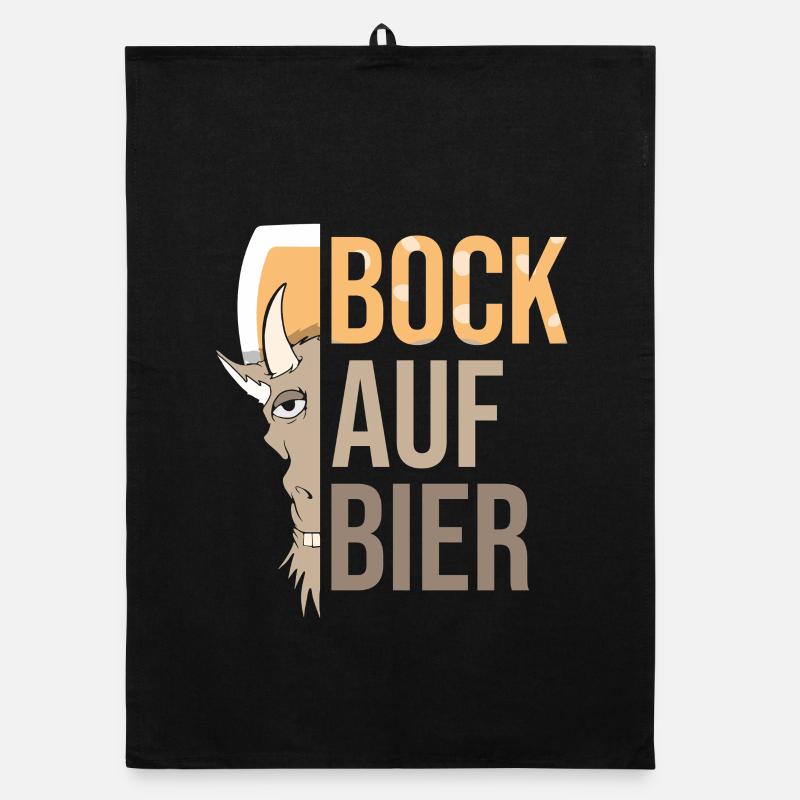 Bock auf Bier Biertrinker Ziege Organic Geschirrtuch