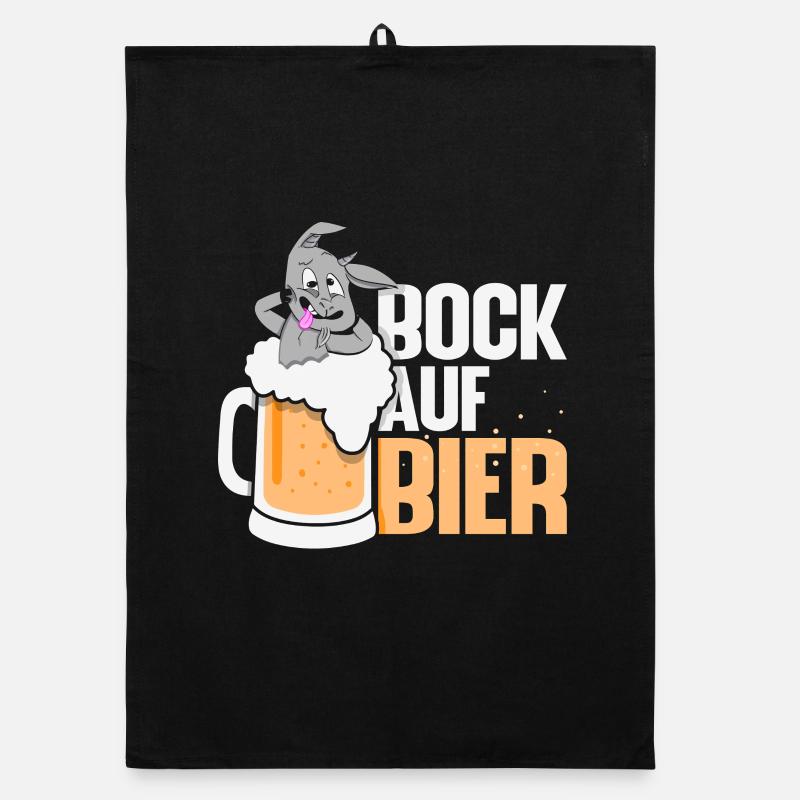 Bock auf Bier Biertrinker Ziege Organic Geschirrtuch