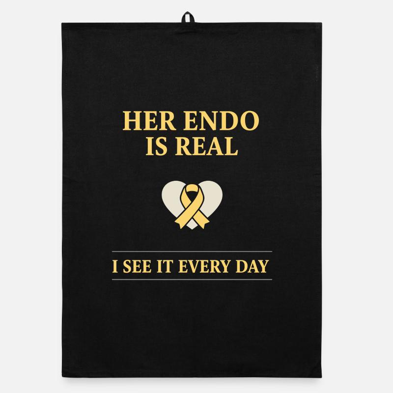 Endometriose-bewusstsein Endo Warrior Organic Geschirrtuch