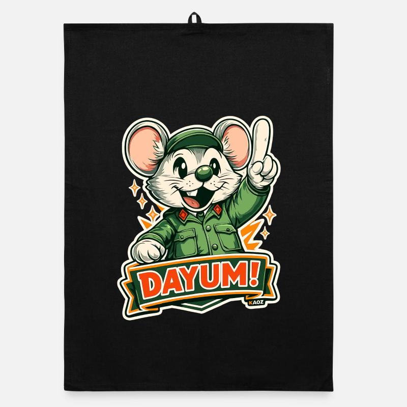 Dayum Mouse en uniforme vert Torchon bio